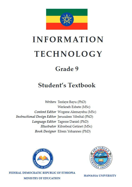 Download Ethiopian new Curriculum grade 9 information technology Student Textbook PDF